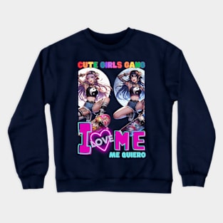 Kawaii, Anime Girl, I Love Me, Me Quiero | Catsie Cat Crewneck Sweatshirt